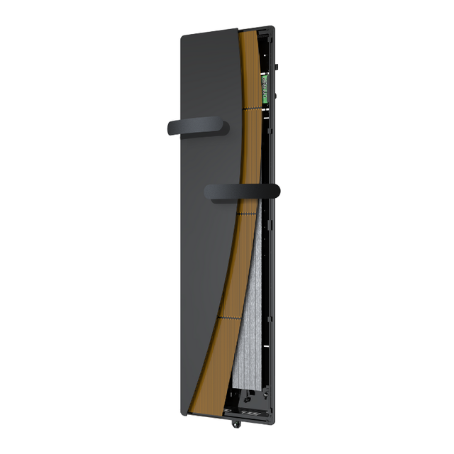 CAMPAVER HUG Nativ Radiateur connecté Vertical 1000W Verre massif reflet - Intuis - K161733_2