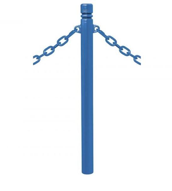 Potelet DECO à chaînes - Pommeaux en fonte acier soudés - Hauteur 1180mm - Ø 76mm_2
