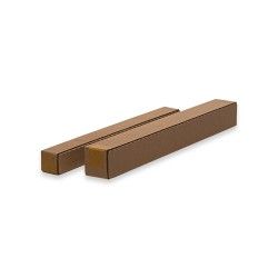 Tubes Carton Carrés Master'in - 120x120x610mm, Simple Cannelure, Brun - Lot De 20 Tubes - Recyclable