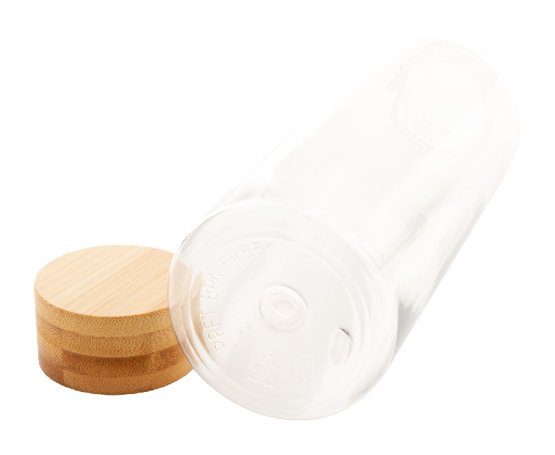 Bouteille en RPET - Couvercle en bambou - 500 ml - Sans BPA_2