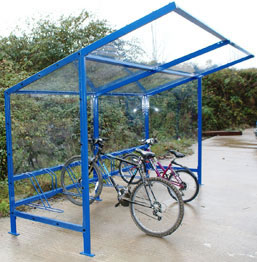 Abri vélo semi-ouvert en polycarbonate - 20 places - Léger et modulaire_0