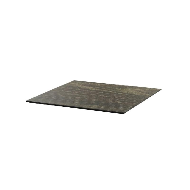 Infinity mange-debout avec piètement blanc + plateau HPL Riverwashed Wood 70x70 cm_2