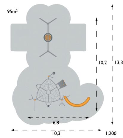 Structure multi-jeux 5 à 12 ans - Agito Vox gris 8002203 - Hags - Fondation à enterrer_2
