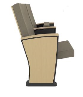 Fauteuil d'auditorium avec accoudoir à injection polypropylène texturé - nus pl_2