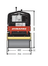Rouleau vibrant duplex LP 6500 Dynapac - moteur HatZ 1d50s - 678 à 716 kg_2