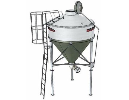 Silo d'aliment d'élevage à cône axial translucide pour le stockage du minéral - Ø2325 - 3,5m3 et 6.3m3 - Silo Babystar_0