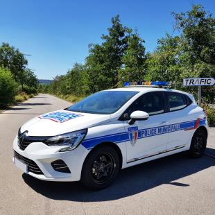 Kit balisage véhicule police municipale - réf 420649T - 13 pièces avec adhésifs rétroréfléchissants classe 2_2