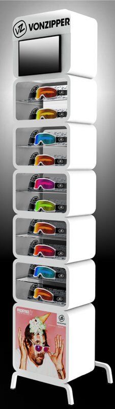 Totem  - meuble présentoir - seiller - fixe / rotatif_2