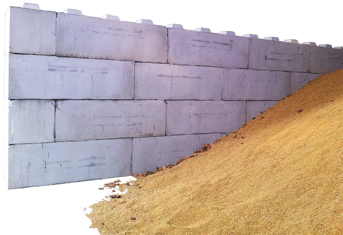 Bloc à superposer en béton armé - emboîtables pour ensembles auto-stables de stockage_2