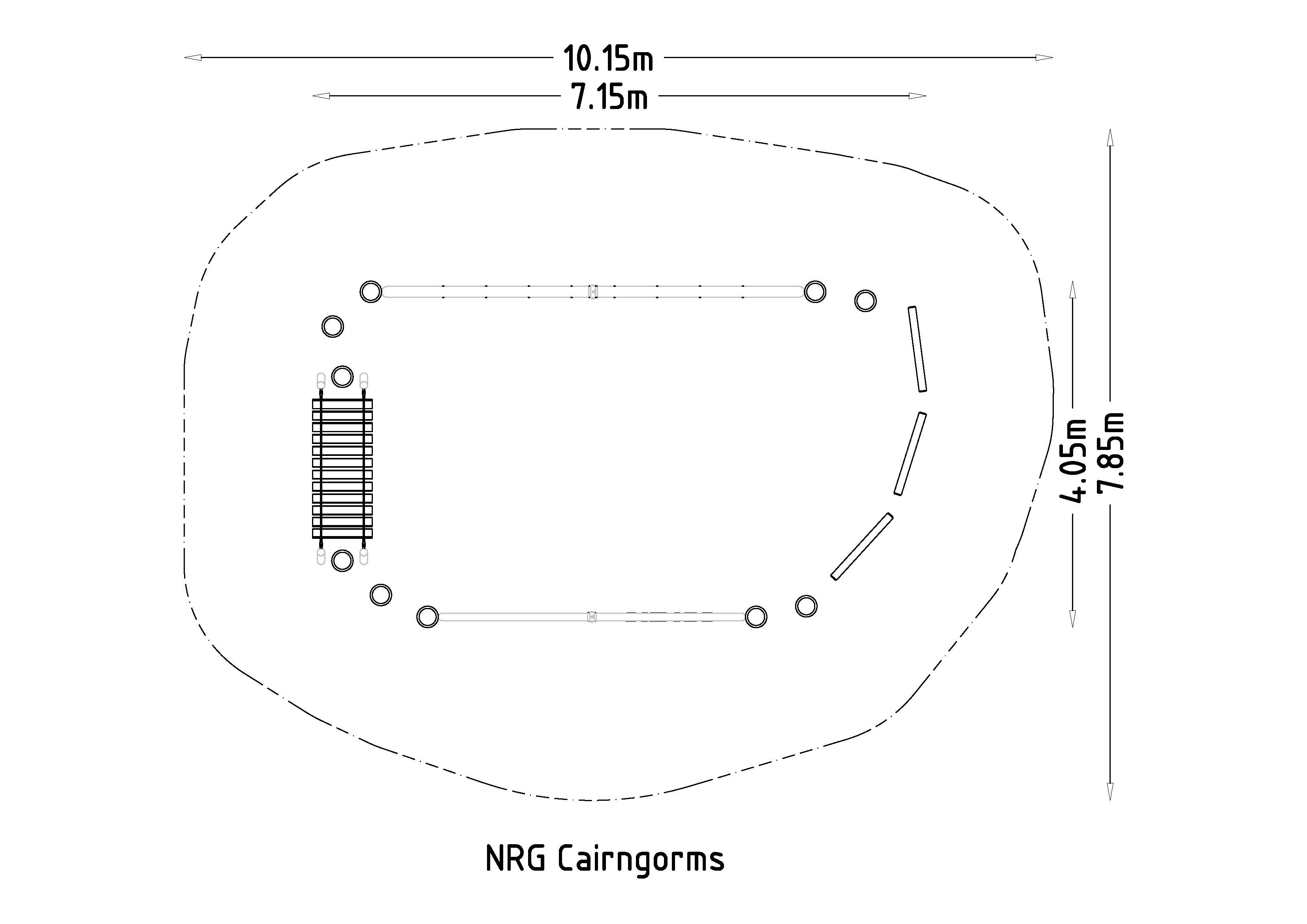 Parcours sportif pour enfants NRG Cairngorms - Réf 8079914 - HAGS - Vert - Scellement béton_2