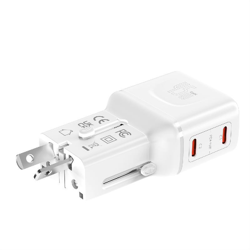 VALUE Chargeur de voyage, EU/UK/US, 2 ports USB C, 45 W_2