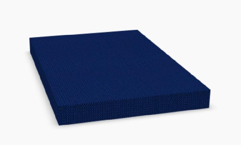 Caisson mobile avec coussin - MDD - Blanc, Bleu marine_2