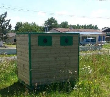 Colonne aérienne d'apport volontaire polytri bois_2