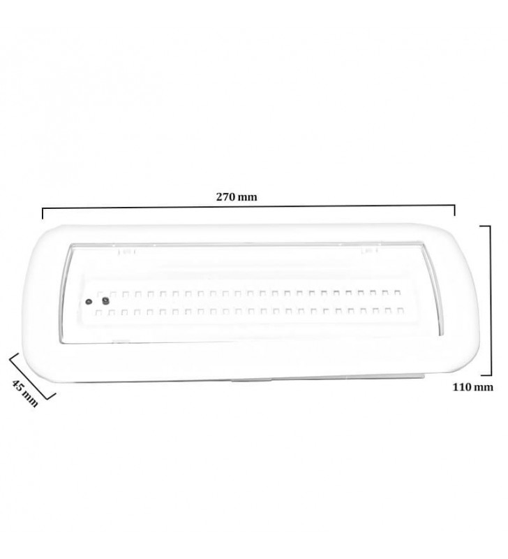 Éclairage de secours - BAES LED 4W - lumière permanente et non-permanente - IP65 - réf BAESIP65_2
