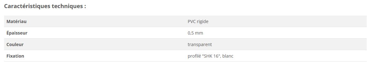 Porte-brochure VKF Renzel - en PVC rigide transparent 0,5 mm - fixation SHK 16, blanc_2