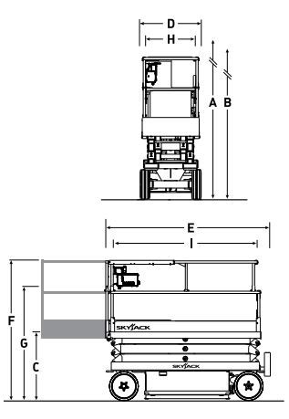 Skyjack SJIII 3226 - Nacelle ciseaux électriques - Hauteur de travail 9,92 m - Traction hydraulique_2