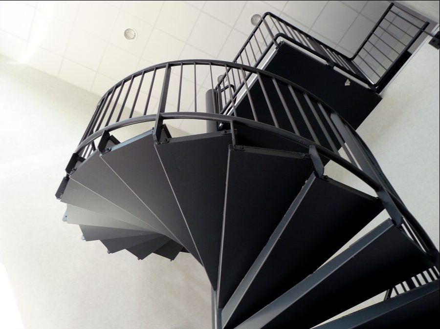 Escalier hélicoïdal eh.09 - rem53 - diamètre 2300 mm - normes ERP - bureau_2