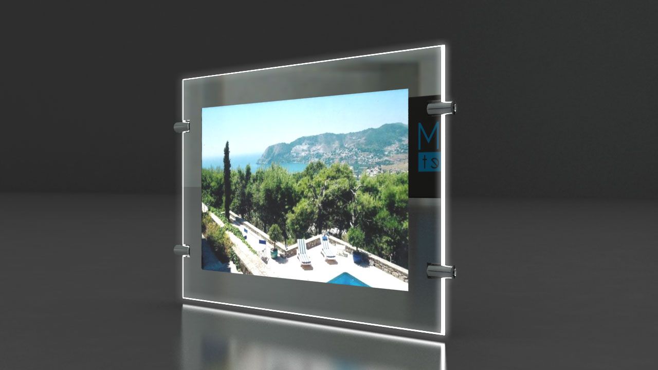 Platinium - Porte-affiche LED double face - Immocom - Format A4 - Ultra haute luminosité 6000 lumens_2