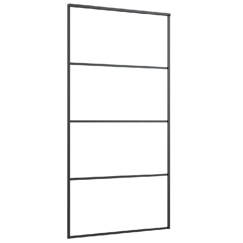 Vidaxl porte coulissante et kit de quincaillerie 102,5x205cm verre esg 3152150_2