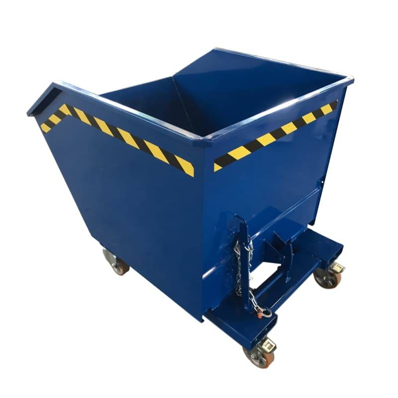 Benne basculante large sur roulettes 300l à 1500l_2