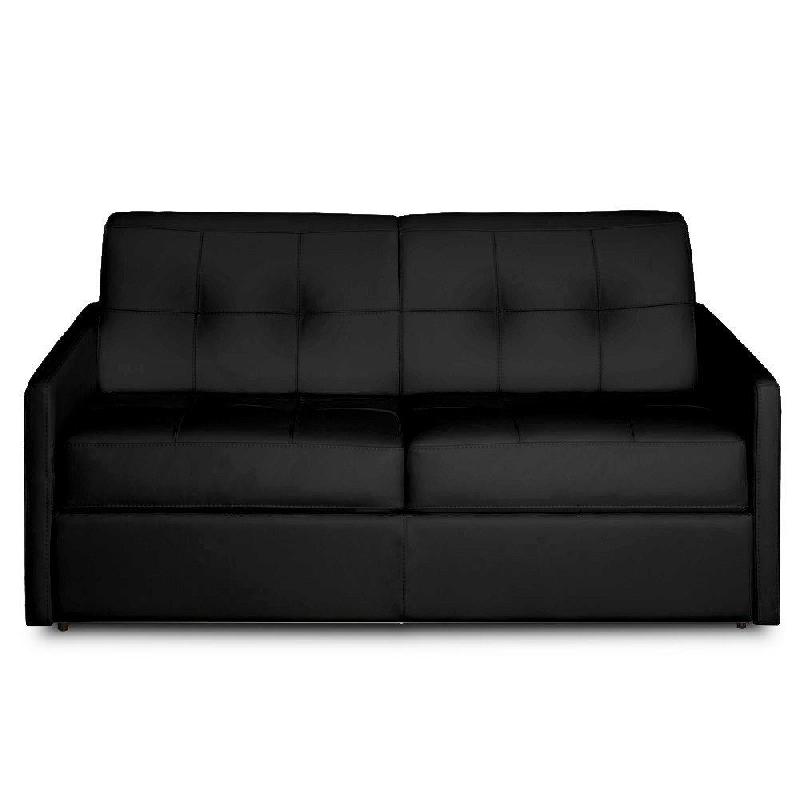 Canapé lit CUBE - Convertible express 140x197 cm - Matelas 16 cm mousse polyuréthane - Revêtement noir_2