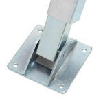 Barrière de parking premium - manuelle et rabattable avec fermeture automatique - acier galvanisé et bandes rétro-réfléchissantes_2