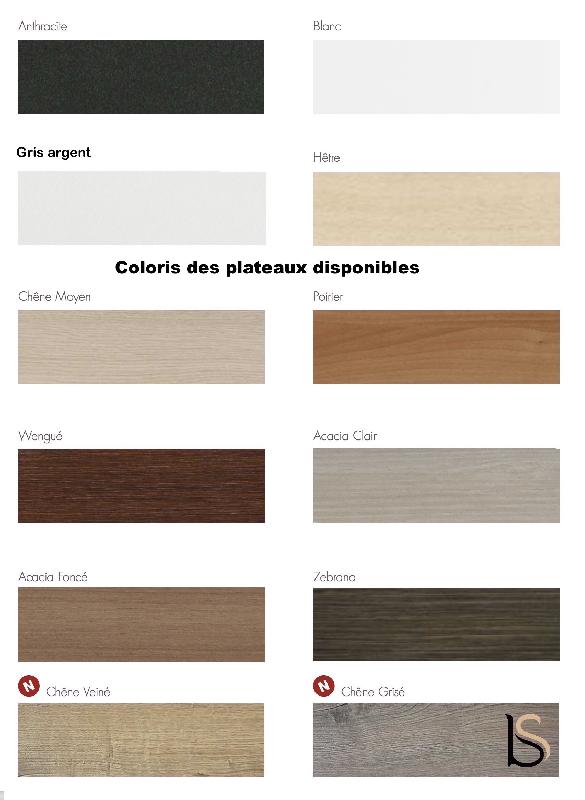 Table haute ronde - Mobel Linea - 80, Anthracite, Acacia foncé_2