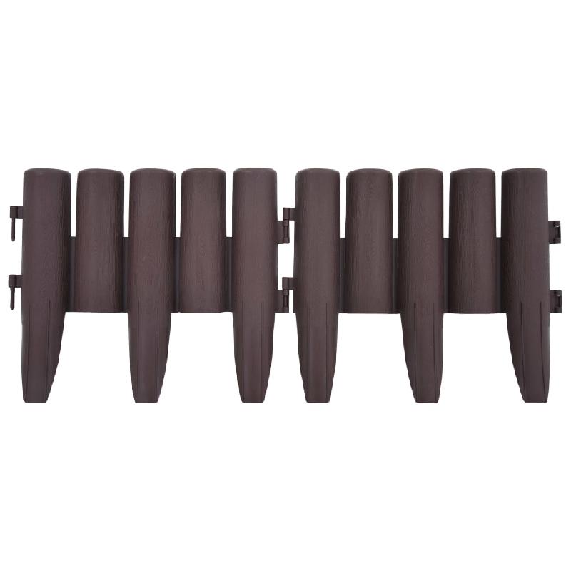 Vidaxl bordures de pelouse 36 pcs marron 10 m pp 48620_2