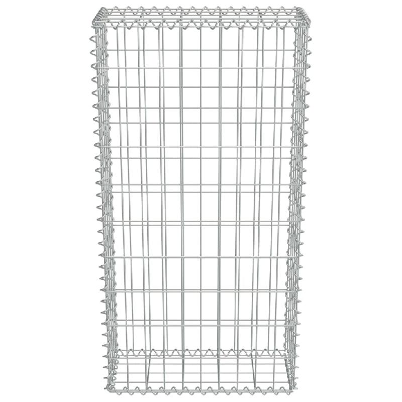 Vidaxl mur en gabion avec couvercles acier galvanisé 50 x 20 x 100 cm 143576_2
