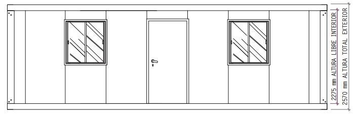 AIS-4 - Constructions modulaires - Panelais - Dimensions 7840x2350 mm - Superficie 18,42 m²_2