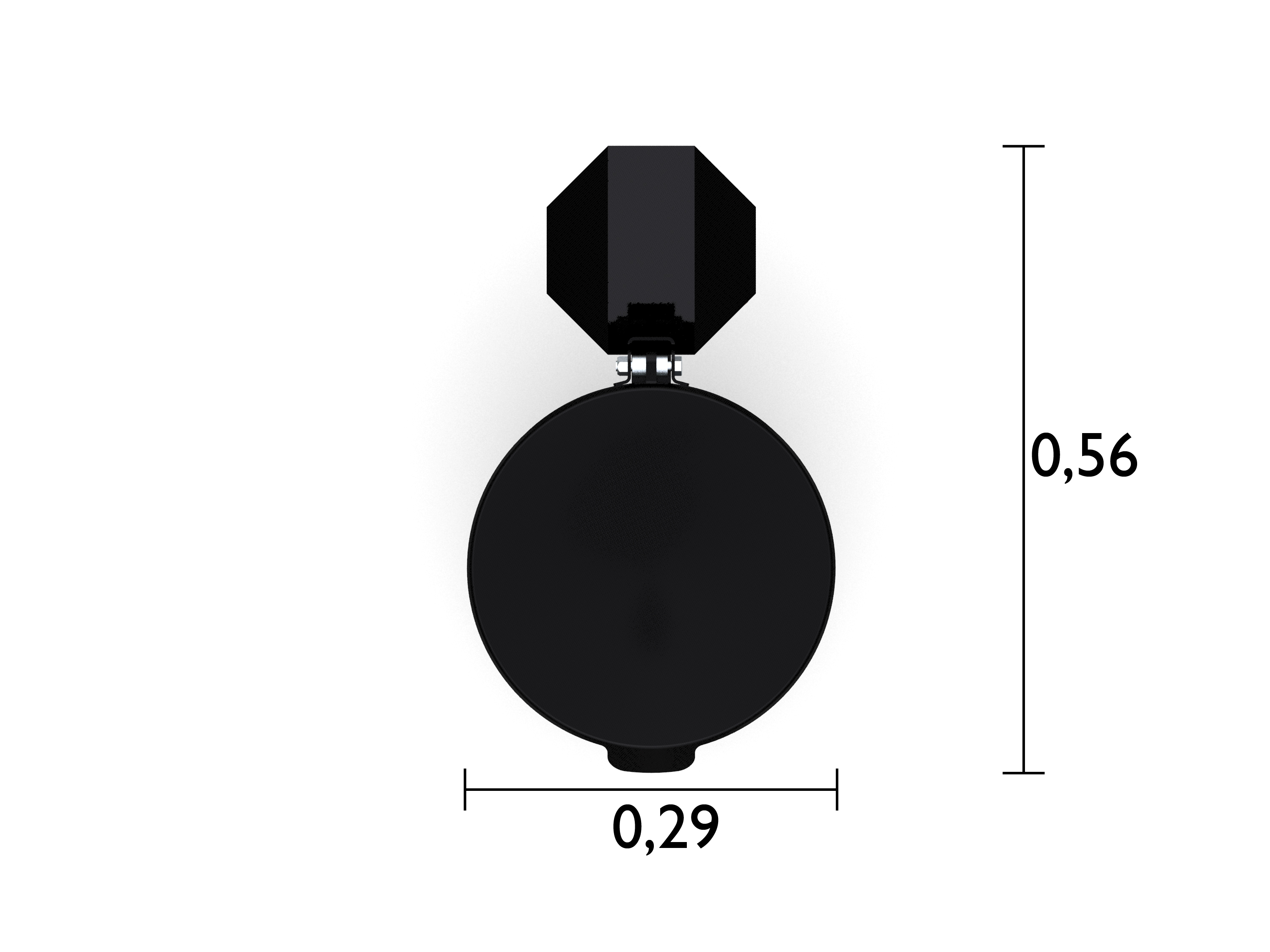 Corbeille avec cendrier intégré - réf 8000114 - Hags - Noir - Free Standing_2