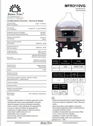 Four à pizza au gaz rotatif MFRO110DG - 7-8 pizzas - Manna Forni_2