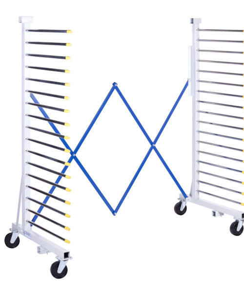 Chariot à étagère pour les pièces peintes avec 4 roulettes pivotantes robustes -  VARIOFLEX_2