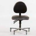 Chaise industrielle avec roulettes en caoutchouc de 3 pouces