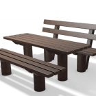 Table Pique Nique Taunus en Plastique Recyclé avec Banc et Banquette - UGS : HAH-TBUOL12200_2