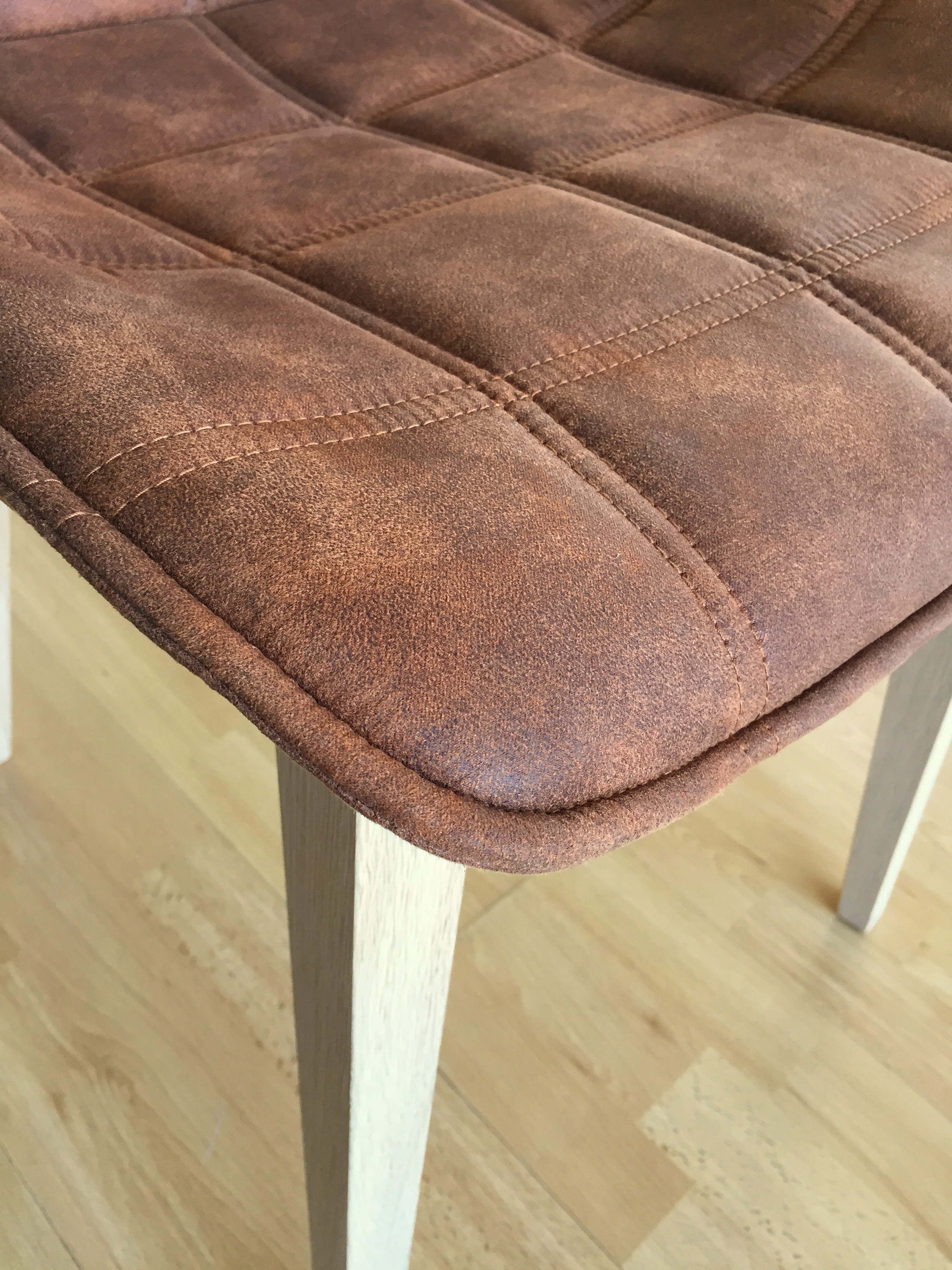 Vieilli Adele Massif Chene Naturel En Tissu 2 Lot Et De Chaises Marron 13FcKuJl5T