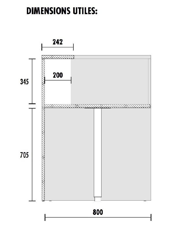 Bureau de réception accueil Delta Plus - Mobel Linea - 144, Blanc, Non, Chêne moyen_2