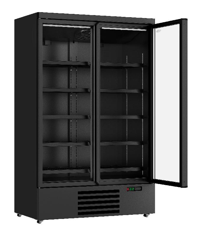 Réfrigérateur 2 portes en verre noir jde-1000r bl l1253 7455.2230 COMBISTEEL_2
