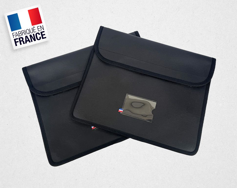 Sacoche porte documents véhicule avec rabat pour transport sécurisé_1