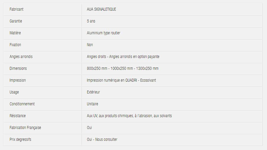 10002dr_1 - Panneau directionnel rectangulaire en aluminium type routier - AUA signalétique_2