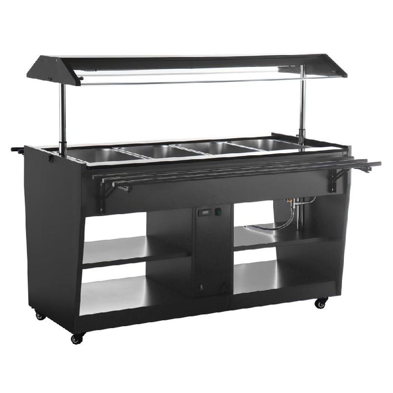 Buffet central chauffant Buffalo - 4 x GN 1/1 - Bain-marie -Éclairage LED | JA179_2