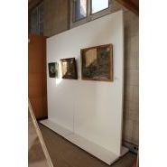 Cloison modulable avec roulettes autobloquantes