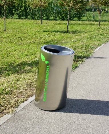 106cilindrica - Corbeille en métal cylindrique FIMA - Dimensions 450x560x840 mm_2