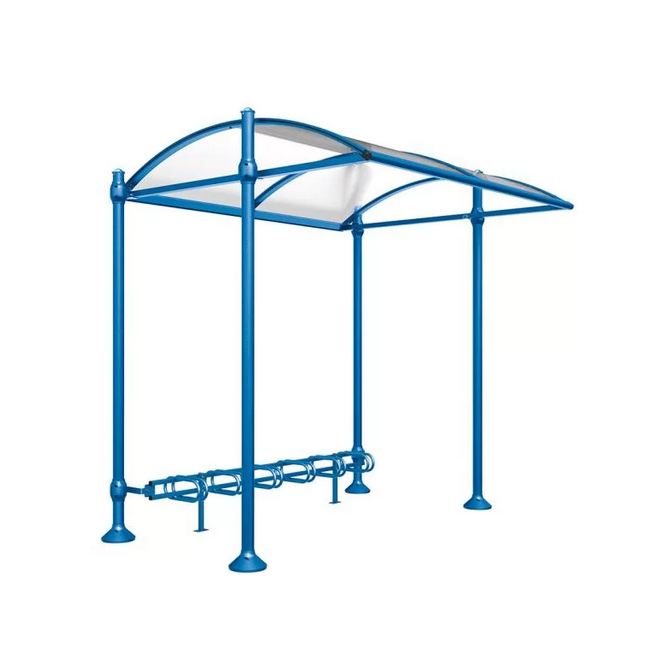Abri vélos Province avec pommeaux décoratifs - City, Agora, Boule ou Inox brossé - Dimensions 2726x2350x2253 mm_2