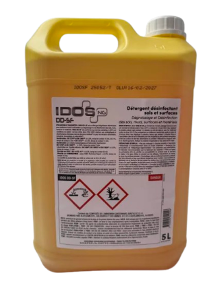 Idos dd sf-detergent desinfectant concentre virucide sols et surfaces coronavirus pae 5l_2