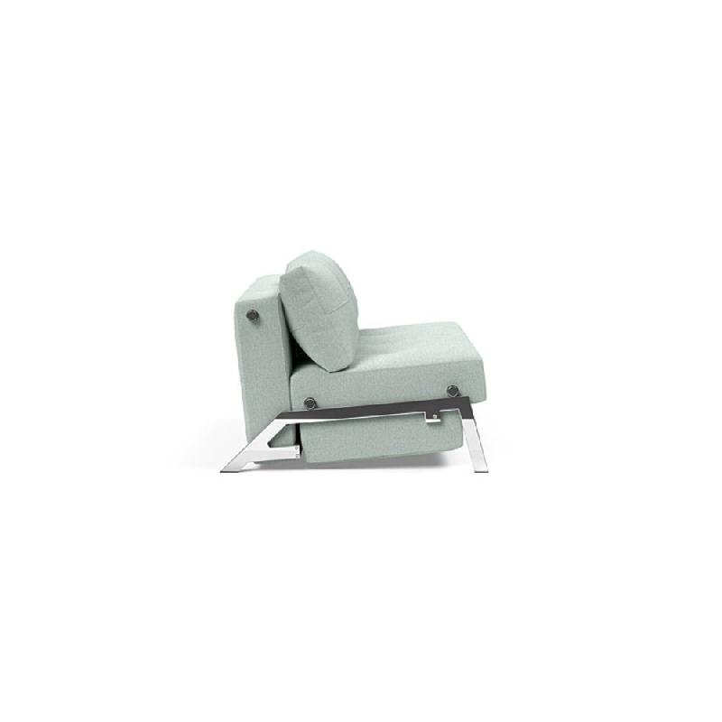 Canapé convertible design Cubed 02 Chrome - Innovation Living - 200x140 cm - Tissu Soft Pacific Pearl_2