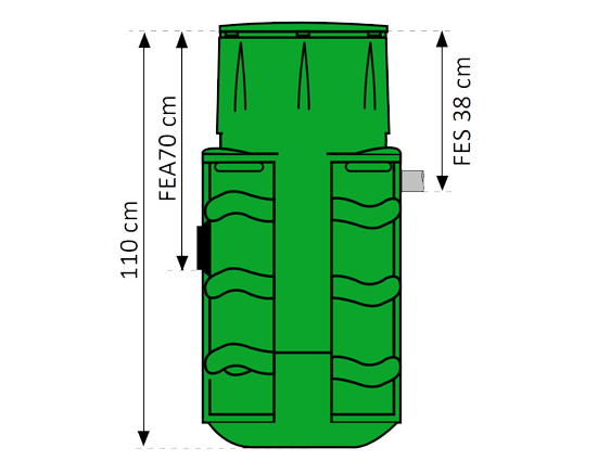 Poste de relevage Sanidrain® - HT 110 cm - Prêt à poser, spécial Fil d’Eau profond_2