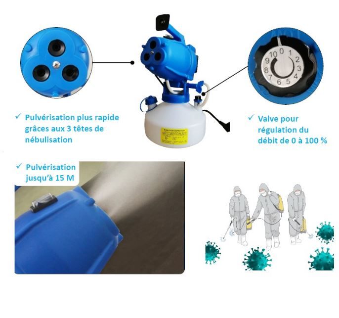 Réf.50200001 - Nébuliseur électrique Starc pour désinfection par voie aérienne - Réservoir 4L_2