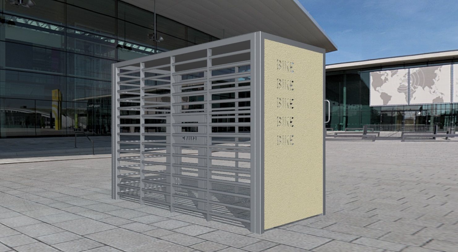 Box à vélo sécurisé en acier inoxydable - Référence BTAV1 - Structure robuste et personnalisable_2