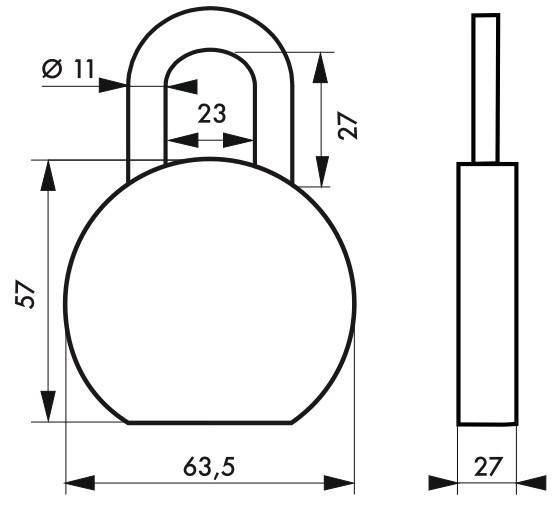 Cadenas à clé S900R 63,5 mm - acier cémenté, anse molybdène, haute sécurité chantier_2